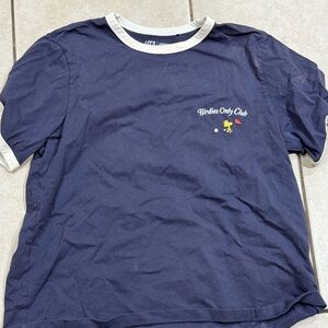 Peanuts Navy and White Tee